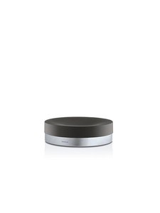 Blomus-Ara-Soap-Dish-Jewelry-Holder-Black-Polystone-w-Brushed-Stainless-Steel