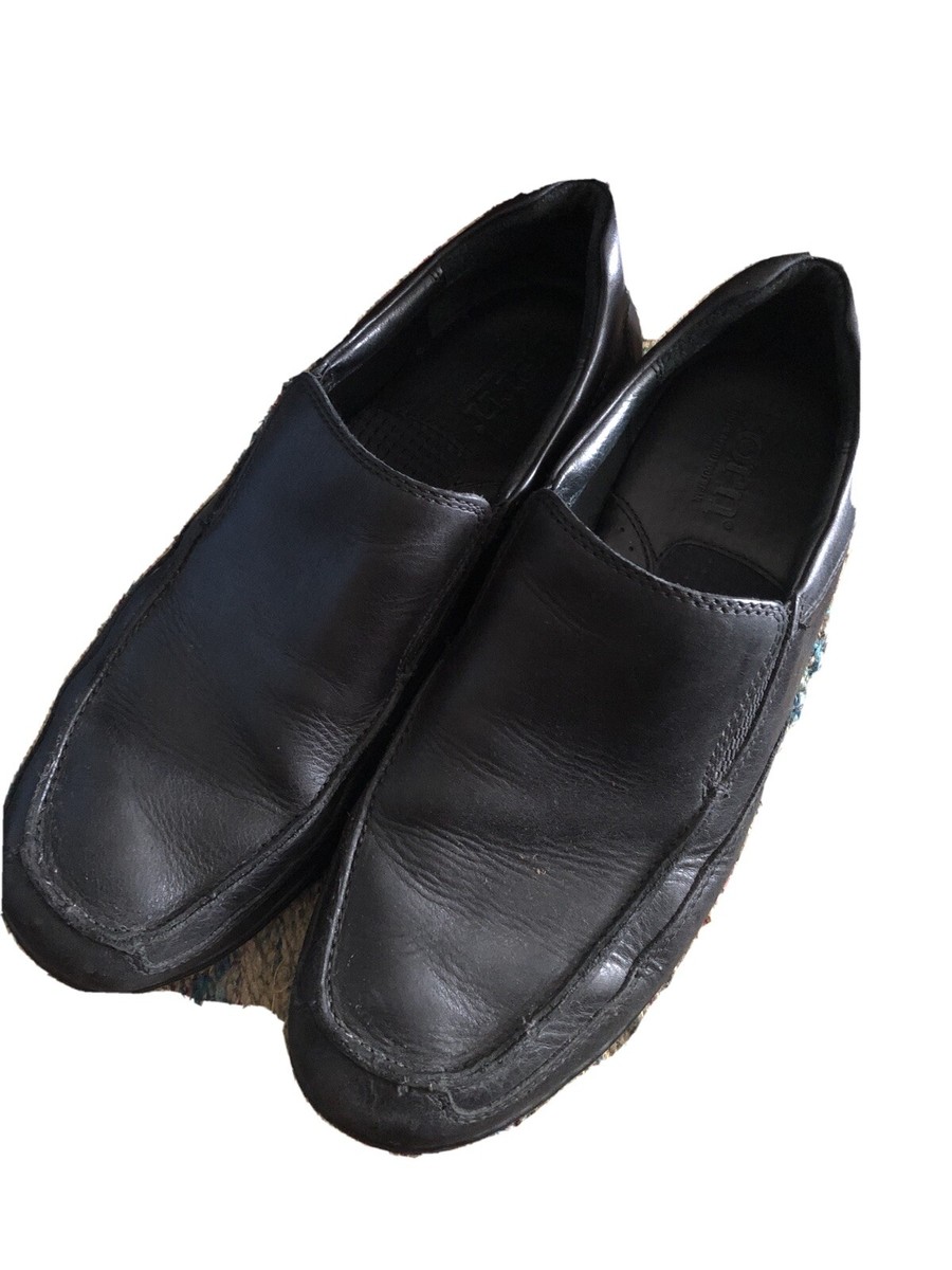 Born Black Leather Casual Comfort Slip On Loafers Driving 