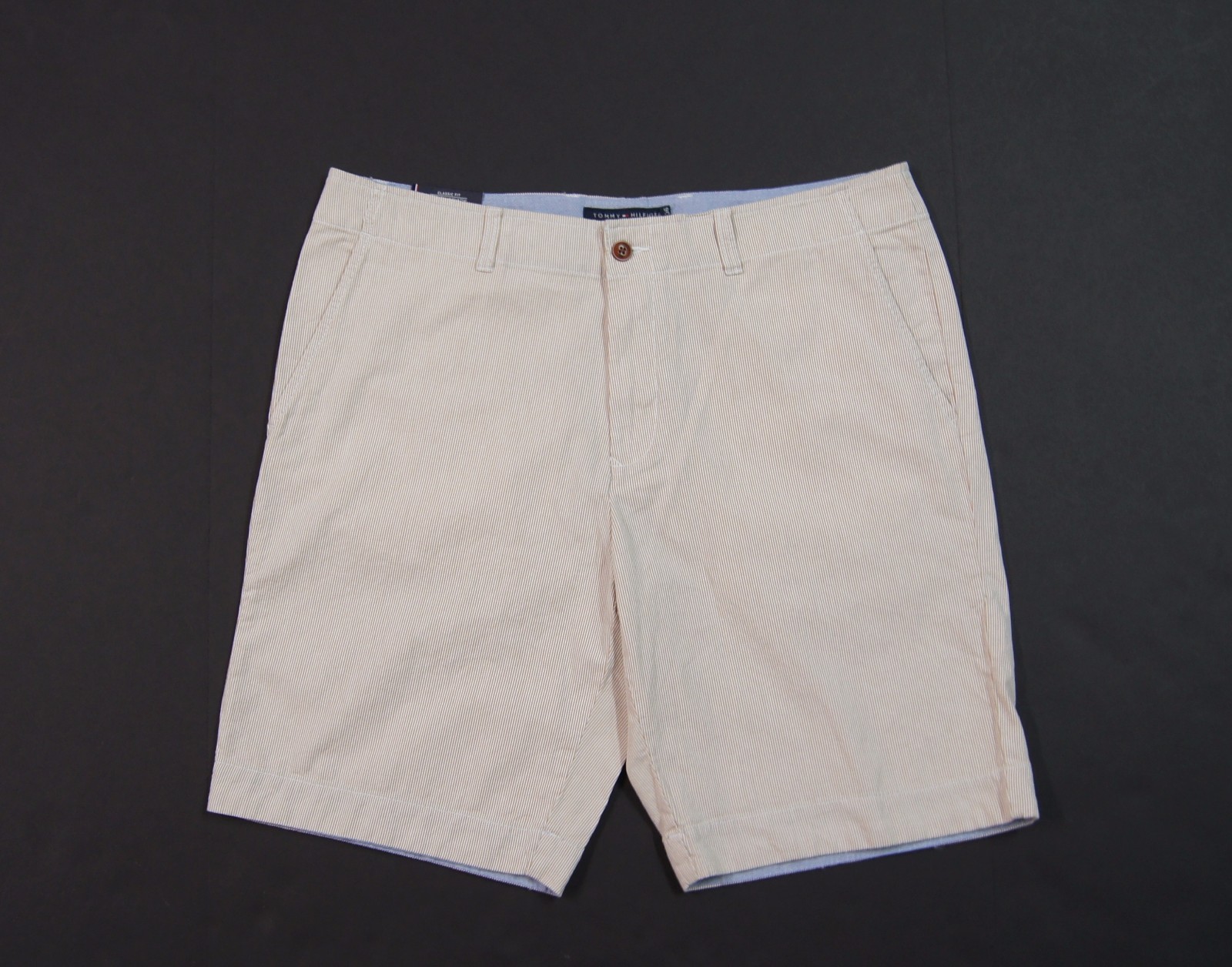 TOMMY HILFIGER Men Classic Fit Lightweight Pincord Stripe Casual Shorts