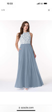  AZAZIE FORMAL BRIDESMAID PROM DRESS STYLE KATE DUSTY BLUE SIZE 6 NEW WITH TAGS