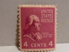 SCOTT # 808 JAMES MADISON 4 CENT STAMP - MNH