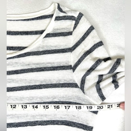 EILEEN FISHER Damen Gestreift Leinenmischung Langarm Tunika Top S Oversize Fließend - Bild 11 von 12