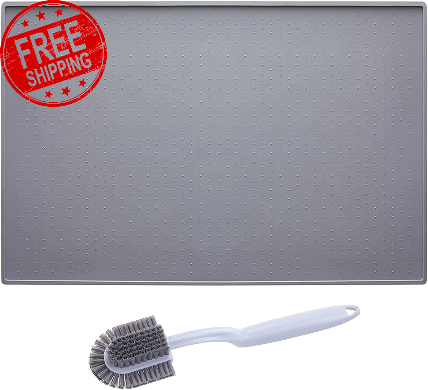 Dog Food Mat, 100 Waterproof Dog Bowl Mat, Raised Edge BPA Free