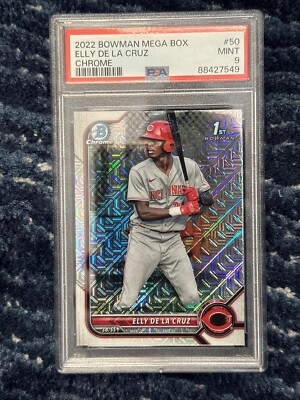 2022 Bowman Chrome Mega Box Elly De La Cruz Mojo 1st Bowman PSA 9 