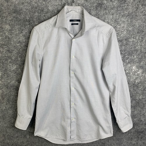 Zegna Men's Shirt 39 or 15 1/2 Brown Drop 8 Fit Micro Dot Button Up Long Sleeve - Picture 2 of 13