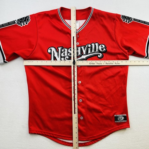 Nashville Sounds Baseball Jersey Adult Large Red Minor League Baseball USA Mens - Picture 4 of 19