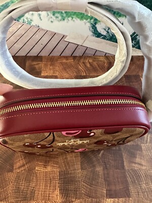 NWT Coach Mini Jamie Camera Bag In Signature Canvas &Leather
