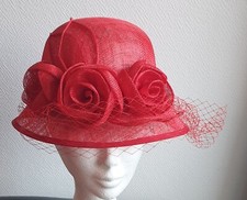 Chapeau Cérémonie Mariage - Baptême   Chapeau Taille UNIQUE.  Ficelle  Serrage 