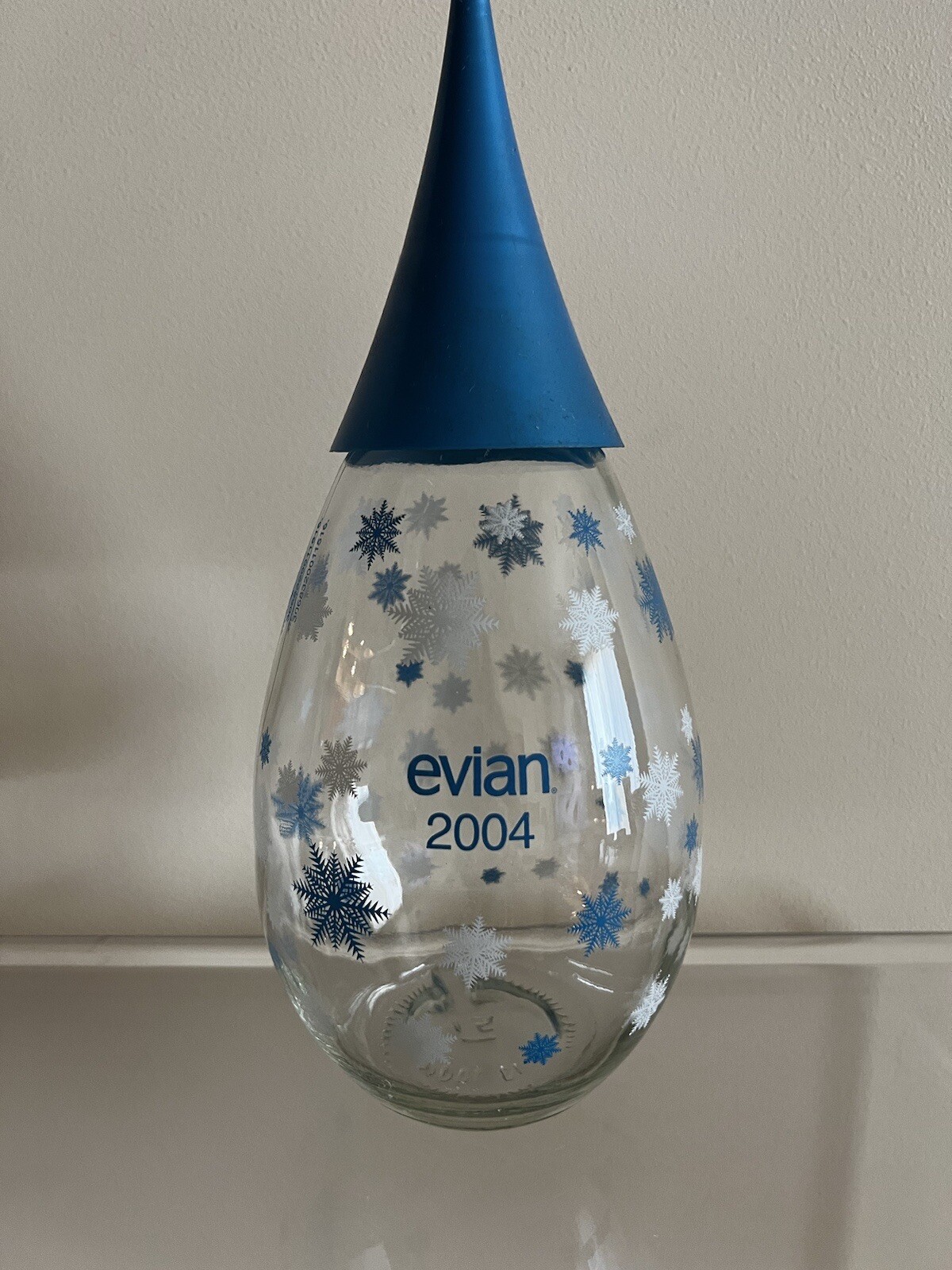 Evian Water Bottle 2004 Limited Edition Snowflake Rare Collectible