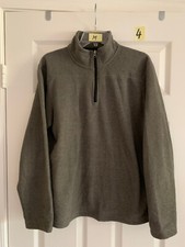 Mock Neck Sweater Mens,Size M,Zip Knit Pullover Khaki