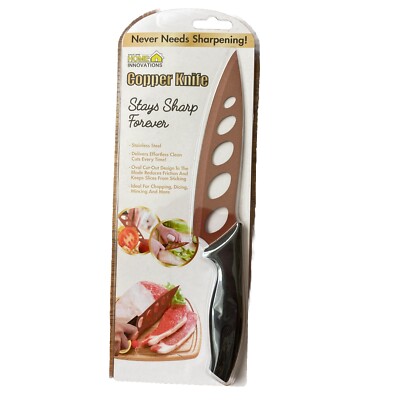 Home Innovations Non Stick Copper Knife Stay Sharp Forever Stainless Steel Chop