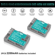 Batteria 2x 2.2AH EN-EL3e EL3a + caricabatterie per Nikon D50 D700 D70 D80 D90 D300 D100