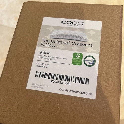 Coop Original Queen Crescent Pillow NWT - Picture 4 of 6
