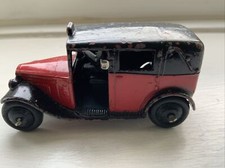DINKY TOYS (36g) POST WAR - TAXI WITH DRIVER  - MAROON / BLACK (UNBOXED)