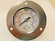 Panel Mounted Air Pressure Gauges Chrome faced 50mm-2 inch outer rim dia 75mm