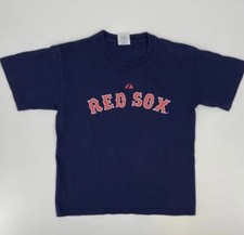Boston Red Sox Shirt Kids Size Manny Ramirez #24 Majestic Youth 14/16 Blue
