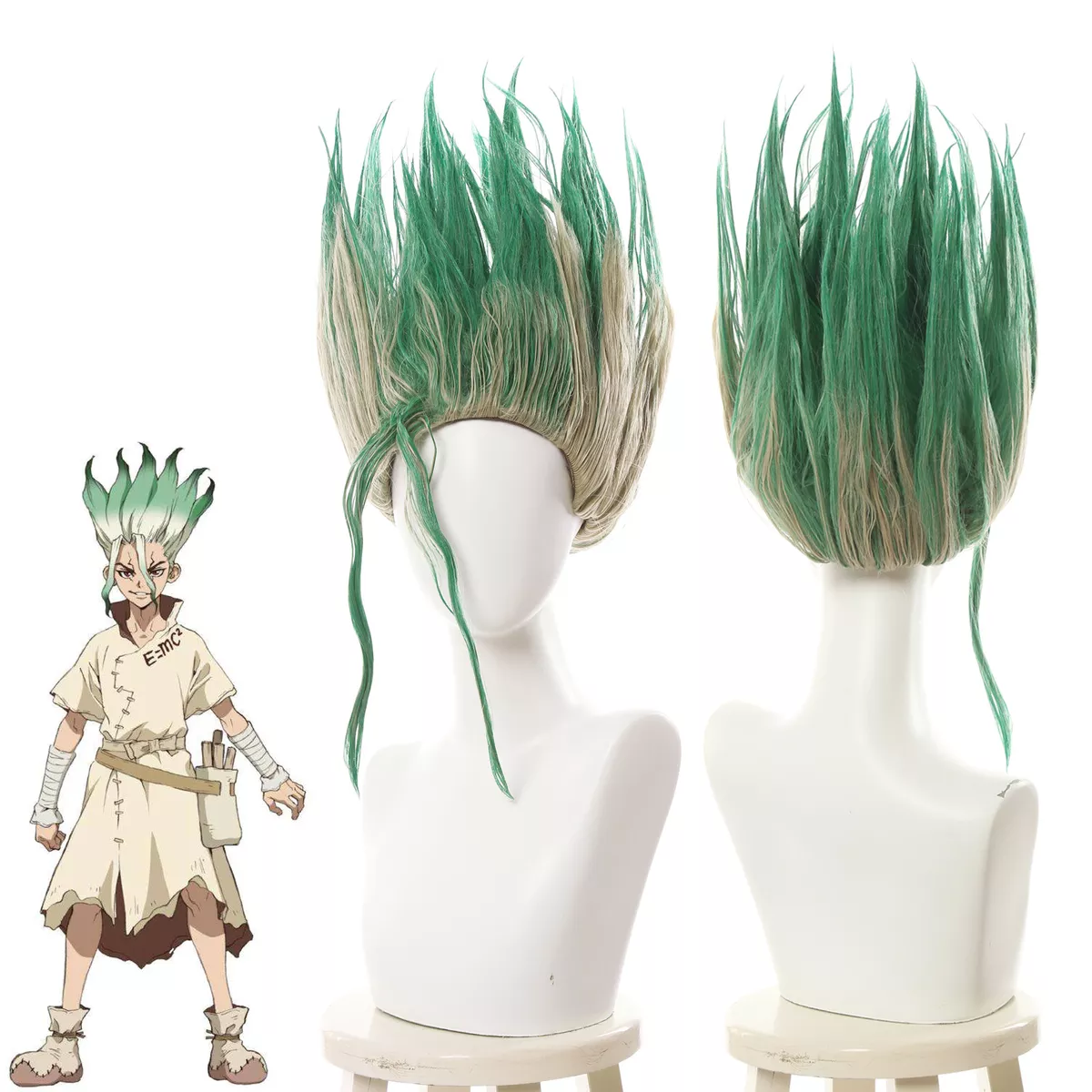 Anime Dr. Stone Senku Ishigami Cosplay Cosplay Senku Adulto Branco