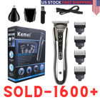 KEMEI All in 1 Rechargeable Hair Clippers Hair Cutting Beard Trimmer Barbers Kit