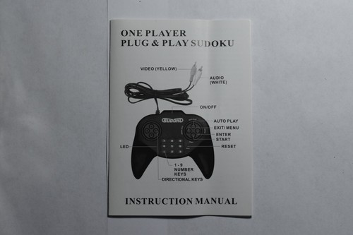 New In Box Sudoku Plug N Play TV Video Game With Bonus Sudoku Keychain - Picture 9 of 10