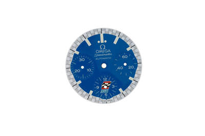 NOS Omega Speedmaster Reduced Cart Zifferblatt Blue Dial für Ref. 3510.80.00