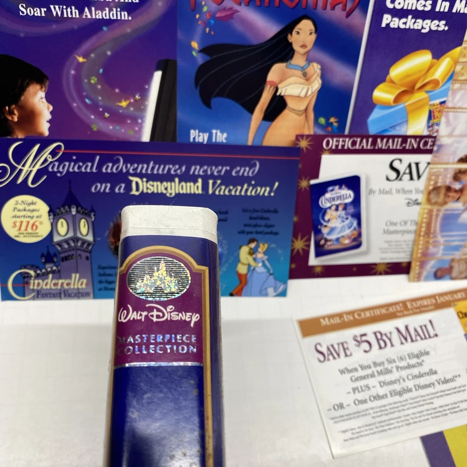 Walt Disney’s Cinderella Masterpiece Collection VHS #5265 RARE w Original Adver - Image 4 of 4