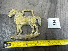 Horse Brass Shire Horse Harness Tack Design Lucky Authentic Vintage [3]