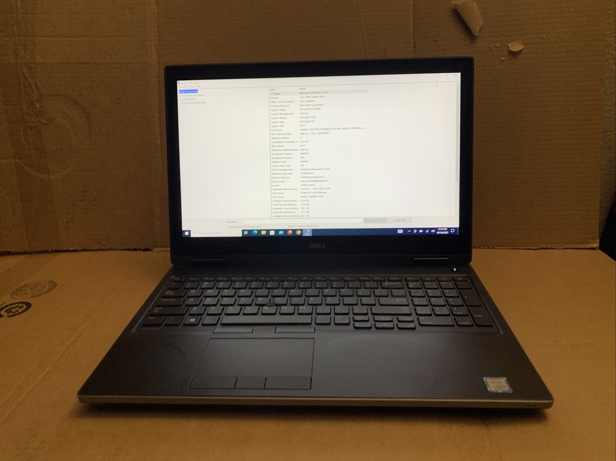 Dell Precision 7530 i9-8950HK 64GB 1TB SSD P3200 6GB W 10 Pro Touch  CLEAN