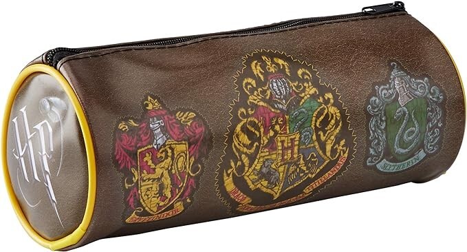 Harry Potter Pencil Case House Crests School 20cm Barrel Case
