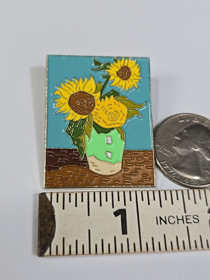 Sunflowers Painting Van Gogh Lapel Pin Large Size eBay