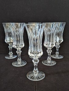 RARE Waterford Crystal Set of 6 “Innisfail” Fluted Champagne Glasses, 7.75″H