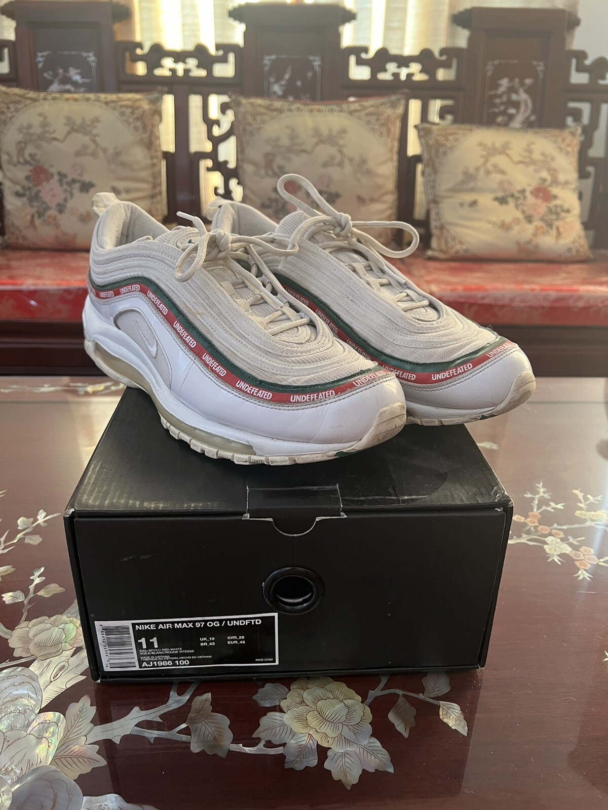 nike air max 97 og x undefeated sail - size 11 - 2017 AJ1986 100