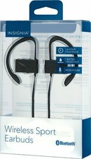 NEW Insignia Wireless Bluetooth Sport Earbuds NS-AHBTSPORT2 Black Headphones