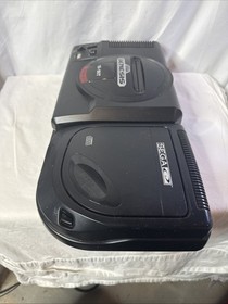Sega CD + Sega Genesis Model 1 Console Combo w/ Controller & Cords & Sewer Shark
