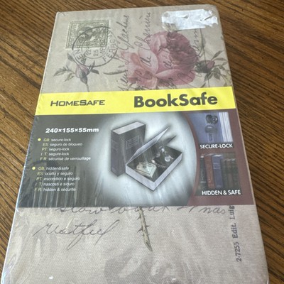 Homesafe Booksafe Secure Lock Hidden Safe, 240x155x55 mm, Floral Design New