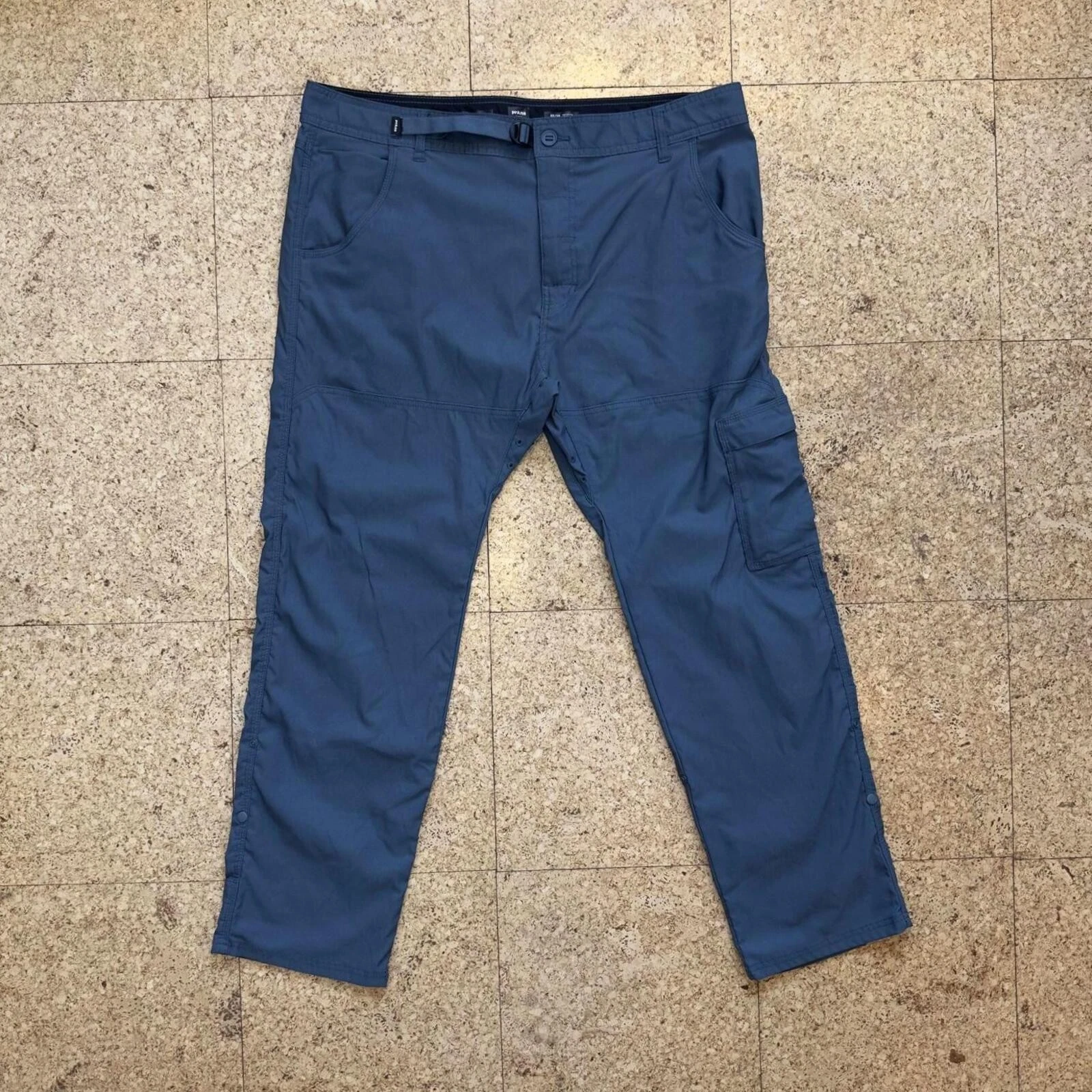 PrAna Stretch Zion Cargo Pants Men's 40x30 Blue Hiking Outdoor Performance