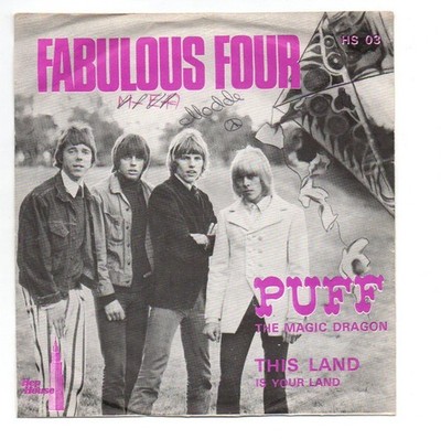 SP 45 TOURS FABULOUS FOUR PUFF THE MAGIC DRAGON 1966 SUEDE HEP HOUSE HS 03