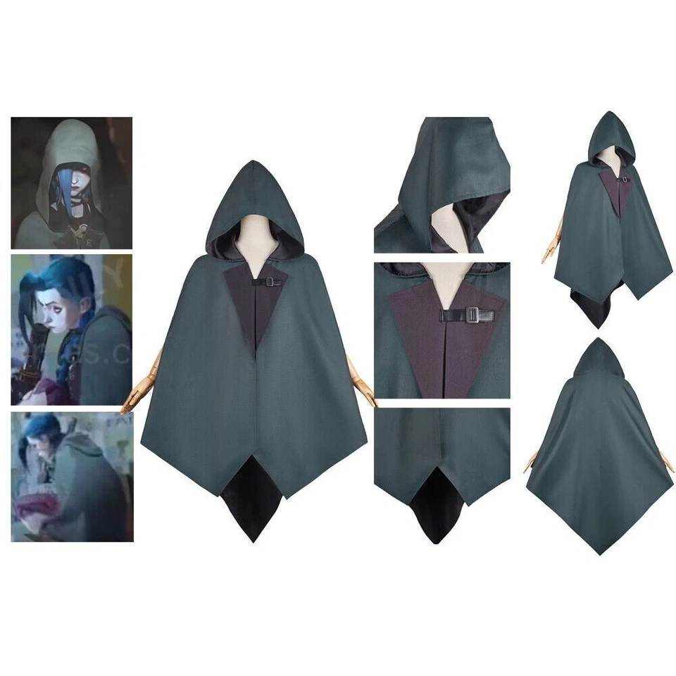 Аниме LoL Jinx косплей костюм униформа Хэллоуин вечеринки плащ взрослых карнавальный костюм - Изображение 3 из 4