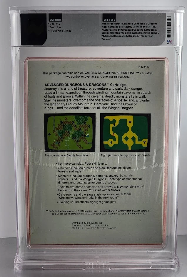 Advanced Dungeons & Dragons - Intellivision 1982 - Graded WATA 9.6 A++ SEALED - Image 2 of 2