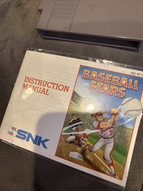 Snk Baseball Stars Nintendo Nes Game Cartridge And Manual Tested !