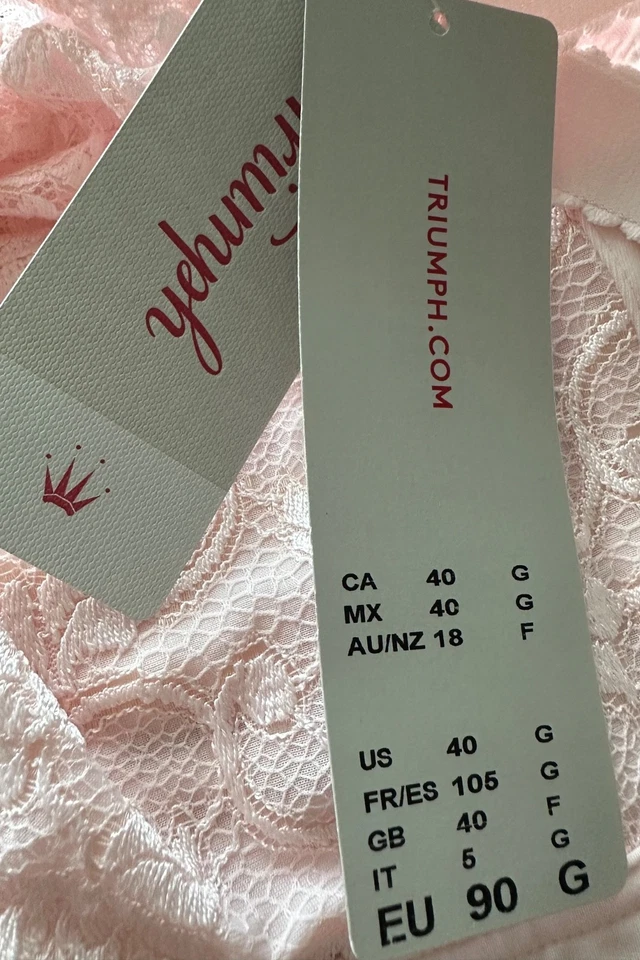 Sujetador Triumph Delicate Doreen N Rosa Claro Talla 40F Sin Cable Soporte de Copa Suave Nuevo Foto 4 de 4