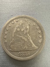 1875 Seated Liberty Quarter #X206