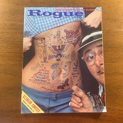 Rogue Magazine August 1964 June Wilkinson William Saroyan Cartoon Fashion