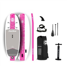 Kids 7&rsquo;6 GromStick Inflatable Stand Up Paddle Board Package Childs Pink Inflatab