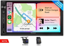 2DIN 7" Android Auto 14 Wireless CarPlay Smart Car Stereo Navigation IPS Display