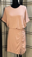 Express Ruched Front Dress Size Small Womens Short Sleeve Casual Comfort