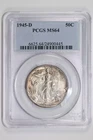 1945-D WALKING LIBERTY HALF DOLLAR PCGS MS64