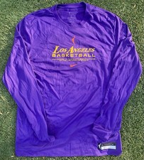 Nike Los Angeles Sparks WNBA Team Issue Pregame Long Sleeve Shirt Mens Size XL