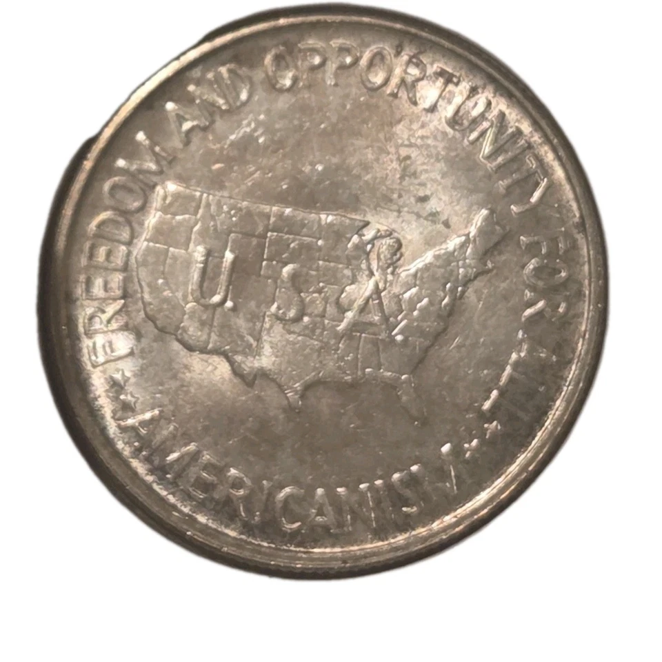 SILVER 1951 BOOKER T. WASHINGTON CARVER SILVER COMMEMORATIVE HALF DOLLAR 50 CENT - Image 2 of 2