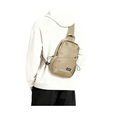 SEAFEW Khaki Sling Bag for Men women, Small Anti Theft One Strap Motorcycle B...