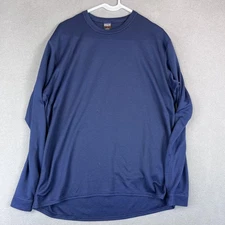 Patagonia Capilene Shirt Mens Large Blue Long Sleeve Base Layer Made USA Outdoor